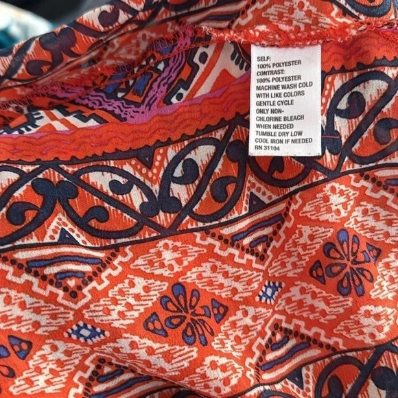 Red Camel Large boho gypsy orange/blue kimono - Picture 4 of 5